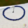Bratara lapis lazuli sfere fatetate 5mm cu argint 925