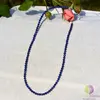 Colier lapis lazuli sfere fatetate 5mm cu argint 925