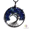 Pandantiv pomul vietii lapis lazuli cu metal antichizat