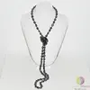 Colier perle de cultura cu noduri 120cm M17