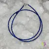 Colier lapis lazuli pietre micro fatetate 2mm si argint 925