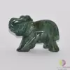 Elefant agat indian verde figurina gravata 45mm