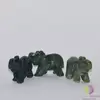 Elefant agat indian verde figurina gravata 45mm