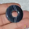 Agat negru piatra PI donut 30mm