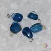 Pandantiv agat albastru rulat