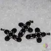 Pandantiv cruce onix negru 70mm