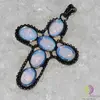 Pandantiv cruce opalit 70mm
