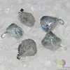 Pandantiv cuart electroplacat bleu brut 25-30mm