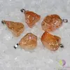 Pandantiv cuart electroplacat orange brut 25-30mm
