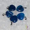Pandantiv inima agat albastru 20mm