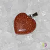 Pandantiv inima goldstone maro 20mm, imagine 2