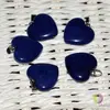Pandantiv inima agat bleumarin 20mm