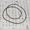 Colier obsidian verde pietre micro fatetate 2mm si argint 925