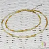 Colier opal galben pietre micro fatetate 2mm si argint 925