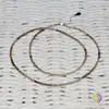 Colier piatra lunii dark pietre micro fatetate 2mm si argint 925