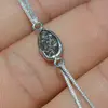 Bratara Therapy diamant gri brut cu argint 925, 7-8mm