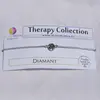 Bratara Therapy diamant gri brut cu argint 925, 7-8mm