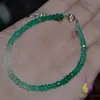 Bratara onix verde bicolor discuri 4mm si argint 925
