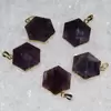 Pandantiv hexagonal ametist 30mm