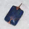 Pandantiv lapis lazuli dreptunghi cu montura pomul vietii 50mm