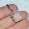 Pandantiv opal roz patrat fatetat 15mm
