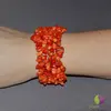 Bratara coral portocaliu chipsuri pe elastic