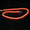 Colier coral portocaliu sfere 6mm