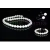 Set onix alb sfere fatetate 10mm