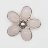 Brosa floare cu cuart roz 48mm, imagine 4