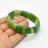 Bratara lata agat verde pe elastic, model 1