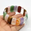 Bratara lata mix pietre fatetate pe elastic, model 2