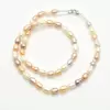 Colier perle de cultura lunguiete 7-9mm, 3 culori