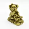 Statueta Feng Shui porc auriu din rasina 5,9cm, model 3