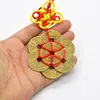 Amuleta canaf Feng Shui 8 monede nemuritoare cu nod mistic