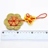 Amuleta canaf Feng Shui 8 monede nemuritoare cu nod mistic