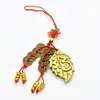 Amuleta canaf Feng Shui Frunza cu monede chinezesti