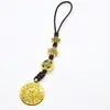 Amuleta Feng Shui din metal cu zodiac si 8 simboluri, aurie