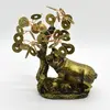 Copac Feng Shui porc cu monede chinezesti 14cm