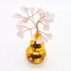 Copacel Feng Shui Wu Lou cu cristale de cuart roz 10cm