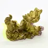 Statueta Feng Shui Dragon cu perla nemuririi din rasina 6,5cm, model 1