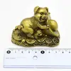 Statueta Feng Shui porc auriu din rasina 7,4cm, model 9