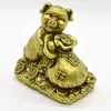 Statueta Feng Shui porc auriu din rasina 8,5cm, model 12