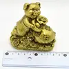 Statueta Feng Shui porc auriu din rasina 8,5cm, model 12