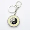 Breloc amuleta Feng Shui Yin Yang cu strasuri, model 1