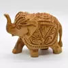 Elefant sculptat manual in lemn, India, mediu - 9cm