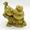 Statueta Feng Shui Wu Lou cu broasca raioasa din rasina 10cm