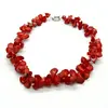 Colier coral rosu - pietre 10-14mm