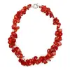 Colier coral rosu - pietre 10-14mm