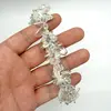 Colier handmade cu cristal de stanca, sticla si elemente metalice