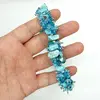 Colier handmade cu turcoaz, sticla si elemente metalice